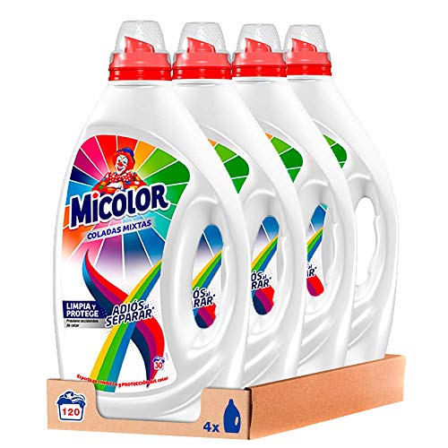 Micolor Detergente Gel Adiós al Separar 30 Lavados - Pack de 4, Total 120 Lavados