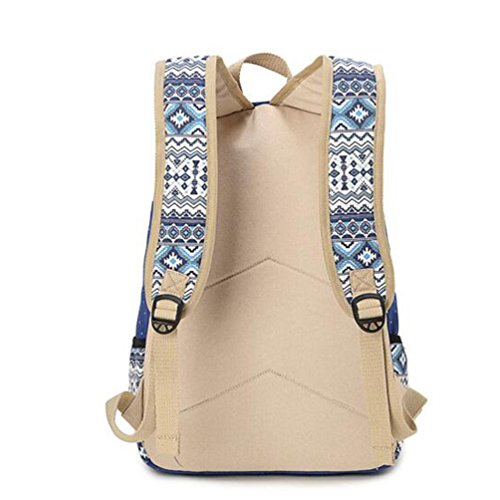 MingTai Backpack Mochilas Escolares Mujer Mochila Escolar Lona Bolsa Casual Para Chicas Bolsa De Hombro Mensajero Billetera Zafiro