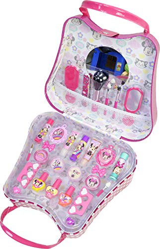 Minnie Mouse Weekender-Neceser, Set Niñas Minnie-Selección de Productos Seguros en un Maletín de Maquillaje, Color Rosa (Markwins Beauty Brands 1599048E)