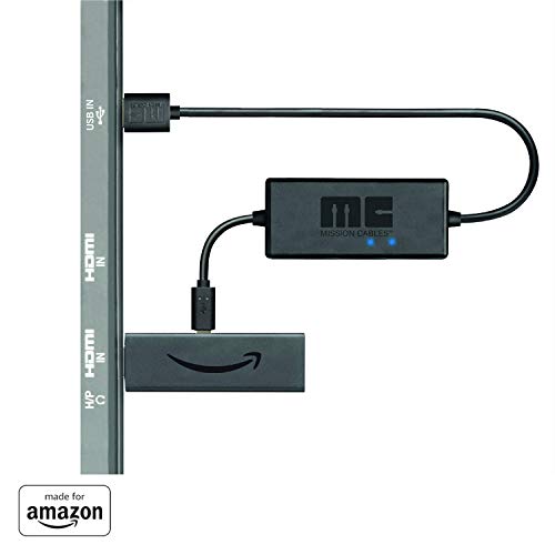 Mission Cables MC45 - Cable USB de Corriente para el Amazon Fire TV con 4K Ultra HD, Color Negro