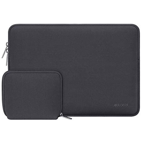 MOSISO Funda Protectora Compatible con 13-13.3 Pulgadas MacBook Air/MacBook Pro/Ordenador Portátil, Bolsa Blanda de Neopreno Agua Repelente con Pequeño Caso, Gris Espacial