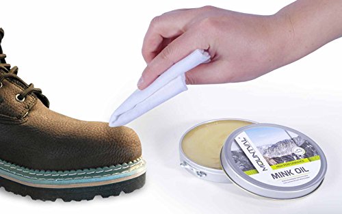 Mountval, El aceite de visón, aceite de calidad para zapatos, nutre a prueba de agua y protege los zapatos para exteriores hechos de cuero, Transparente (Neutral), 100.00 ml