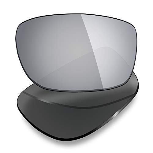 Mryok 4 pares de lentes polarizadas de repuesto para Oakley Fives Squared Sunglass - Stealth Negro/Bronce Marrón/Plata Titanio/Sol Medianoche