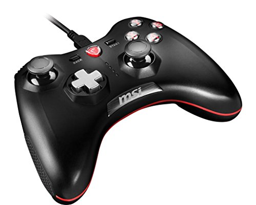 MSI Force GC20 Negro Palanca de Mando Android, PC - Volante/Mando (Palanca de Mando, Android, PC, Analógico/Digital, Atrás, D-Pad, Macro, Poder, Inicio, Turbo, Alámbrico, USB 2.0)