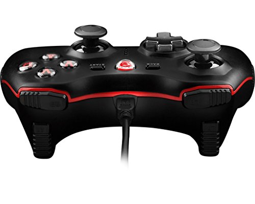 MSI Force GC20 Negro Palanca de Mando Android, PC - Volante/Mando (Palanca de Mando, Android, PC, Analógico/Digital, Atrás, D-Pad, Macro, Poder, Inicio, Turbo, Alámbrico, USB 2.0)