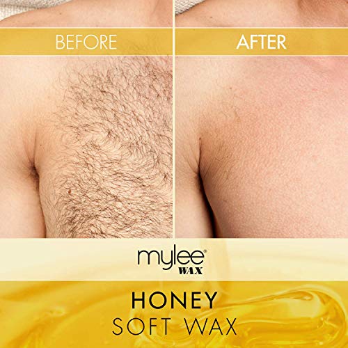 Mylee Cera De Miel Suave en Crema para Pieles Sensibles 425g, Pote de Crema Depilatoria para Eliminar Vello, Ideal para Cuerpo, Se Puede Calentar en el Microondas o en un Calentador de Cera