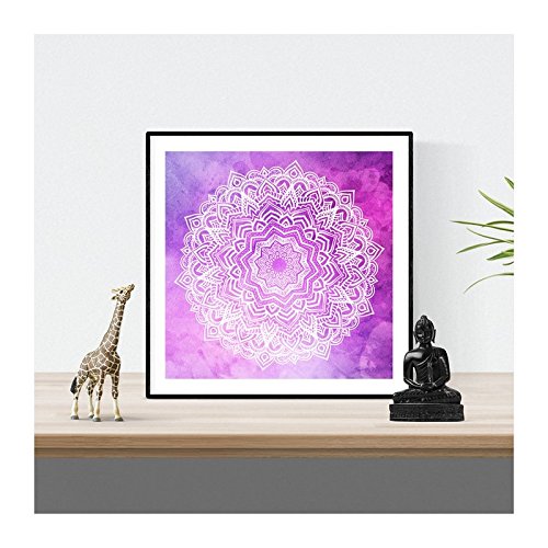 Nacnic Pack de láminas para enmarcar Fulgor. Posters Cuadrados con imágenes de Mandalas. Decoración de hogar. Láminas para enmarcar. Papel 250 Gramos