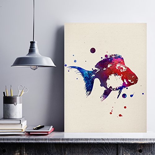 Nacnic Pack de láminas para enmarcar Peces Acuarela. Posters Estilo Acuarela con imágenes de Peces. Decoración de hogar. Láminas para enmarcar. Papel 250 Gramos