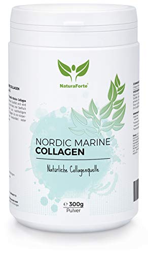 NaturaForte Colágeno Marino Hidrolizado 300g. Natural, Sin Azúcar, Sin Grasa, Sin Colesterol. Ayuda a Reducir los Signos de Envejecimiento.