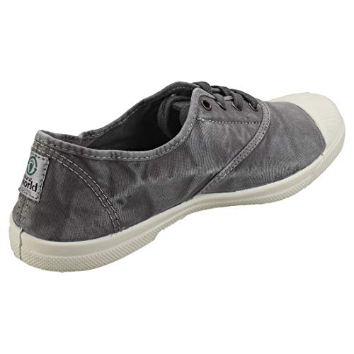 Natural World - Zapatillas de tela natural y caucho, ref. 470E Gris Size: 39 EU