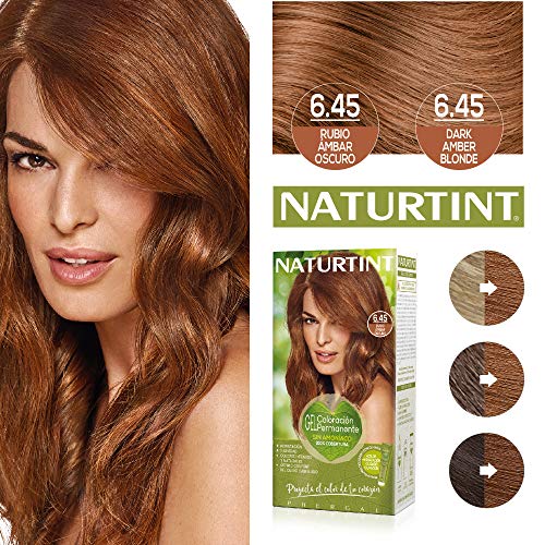 Naturtint Tinte Sin Amoniaco Ingrediente Vegetales Tono 6.45 Rubio Ámbar Oscuro 170ml