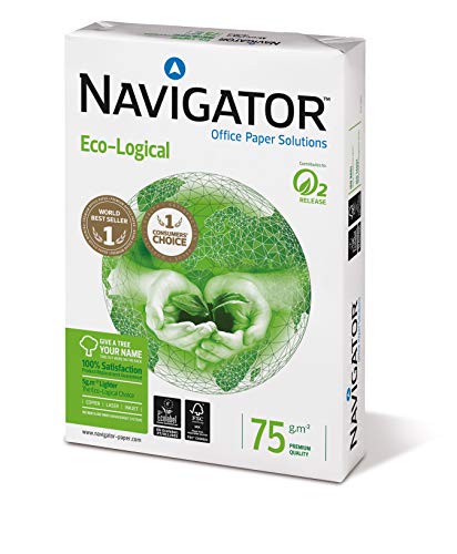 Navigator Eco-Logical - Papel multiusos para impresora - 75 grs 500 folios, color Blanco