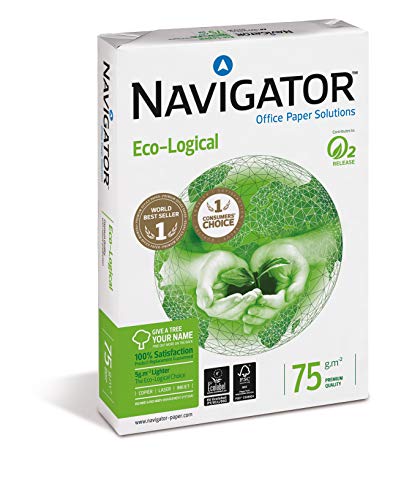 Navigator Eco-Logical - Papel multiusos para impresora - 75 grs 500 folios, color Blanco