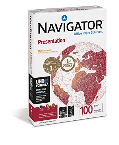 Navigator Presentation, Papel Multifunción, A4, 100 g/m2, 500 Hojas, Blanco