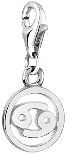 Nenalina Plata Charm Colgante Signo Zodiacal Cancer para Collares y Pulseras para Mujer 713296-000