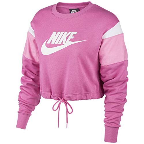 NIKE SP2020 Sweatshirt, Cosmic Fuchsia/Magic Flamingo/White, L Womens