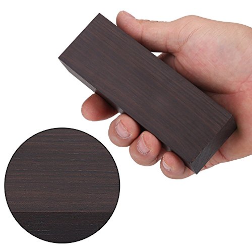 Nitrip 12 * 4 * 2.5 Madera de ébano Negro Madera en Blanco Material de Bricolaje Manijas de ébano Material Mango de Madera para Instrumentos Musicales Herramientas