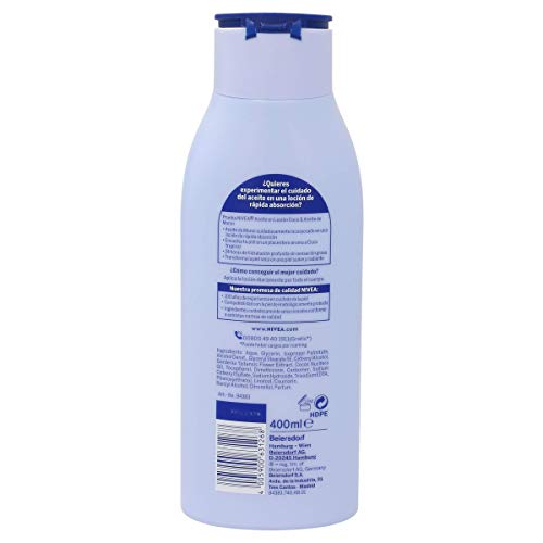 NIVEA aceite en loción coco piel normal seca bote 400 ml