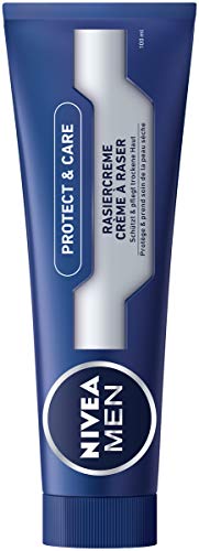 Nivea Men - Crema de afeitar Protect & Care en caja de 1 unidad (1 x 100 ml), con espuma cremosa para un afeitado suave, crema de afeitado suave para hombre