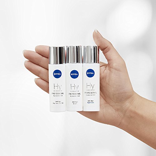 NIVEA PROFESSIONAL Ácido hialurónico, kit en tamaño pequeño, crema de día con protector solar 15, crema de noche y sérum facial antiarrugas, pack de 3 unidades (3 x 10 ml)