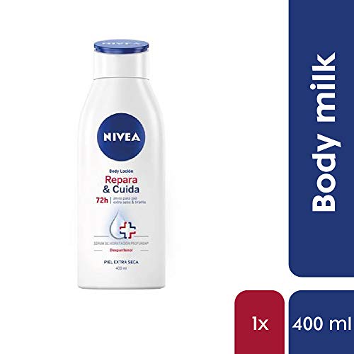 NIVEA Repara & Cuida Loción corporal para el cuidado de la piel muy seca y sensible, con sérum y dexpantenol, 400 ml