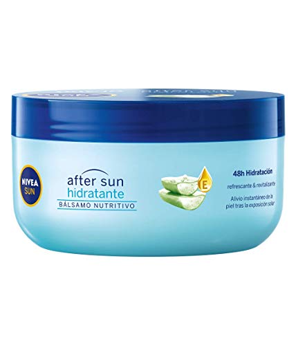 NIVEA SUN After Sun Hidratante Bálsamo Nutritivo (1 x 300 ml), crema hidratante para aliviar y revitalizar la piel, crema reparadora con aloe vera y vitamina e