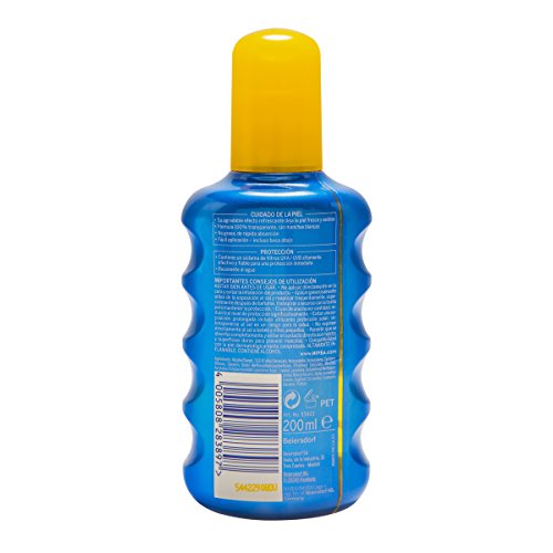 NIVEA SUN Protege & Refresca Spray Solar FP30 (1 x 200 ml), spray con protección UVA/UVB, protección solar alta invisible, refrescante y resistente al agua