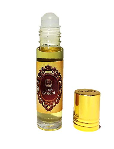 NK GLOBAL Aceite de Perfume de sándalo Natural Indio Aceite de Perfume Attar sin Alcohol para Hombres y Mujeres Aceite de Perfume Attar 8 ml Roll On Bottle