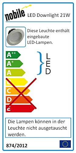 Nobilé Downlight, 21 W, 80 Grados difusor, tono No de 1565248610