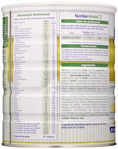 Nutribén - Leche Infantil Innova 2, Desde los 6 Meses, 800 gr.