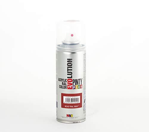 NVS 238 Pintura spray Acrílica Brillo PINTYPLUS EVOLUTION 270cc Flame red Ral 3000, Único, Estándar