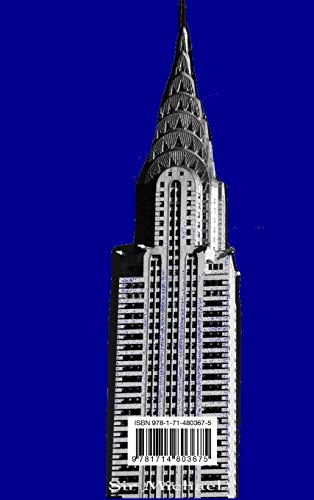 NYC Chrysler building bright blue classic grid page notepad $ir Michael Limited edition