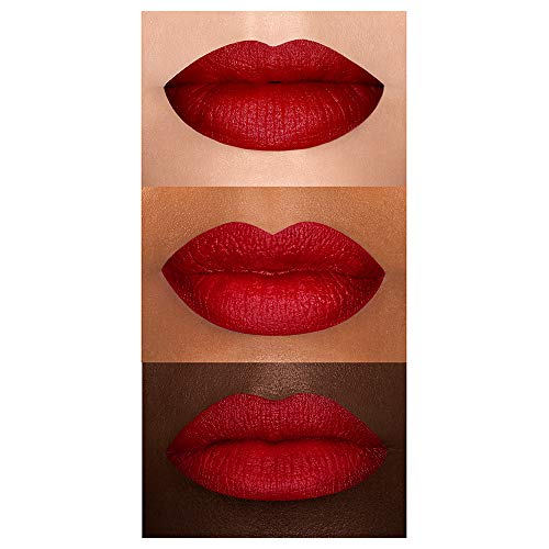 NYX PROFESSIONAL MAKEUP pintalabios mate larga duración Labial Poowder Puff Lippie Lip Cream Tono 3 Group Love Color Rojo oscuro
