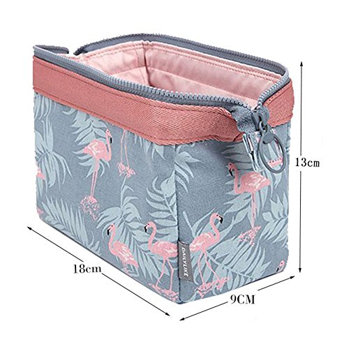 OFKPO Impermeable Maquillaje Bolsa/Viaje Lindo Cosmético Bolsa de Almacenamiento/de Artículos de Tocador Mujeres y Niña, Rosa (Flamingo)