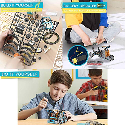 OFUN Juguete Robot Stem para niños, 12 en 1 Robots Kit de Ciencia Divertido Juego Creativo y DIY Juguetes, Manualidades Regalos para niños de 8 a 12 años