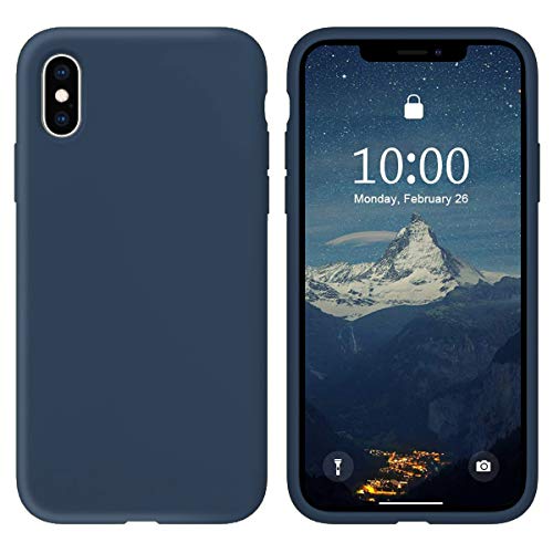 Oihxse Silicona Matorral Funda Compatible con Huawei Honor 10 Case Ultra Delgada Suave TPU Protector Carcasa Moda Linda Color Anti-Rasguño Caso Bumper Cover (Oscuro Azul)