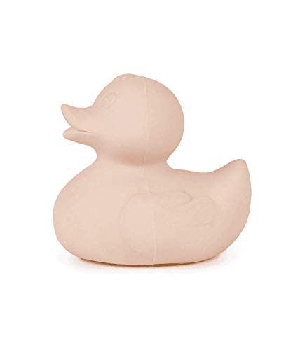 Oli&Carol - Juguete de baño de Caucho Natural, Patito Elvis para bañera, Nude, 8 cm