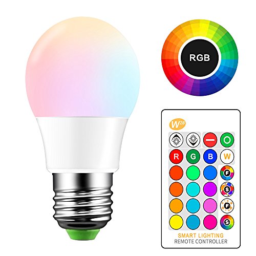 ONEVER 5W RGB Bombilla LED E27 Cambio de color atm¡§sfera de iluminaci¡§n LED Fade Mode l¡§?mpara estrobosc¡§pica flash Bar KTV luces decorativas