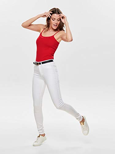 Only NOS Onlroyal HW SK Jeans Noos Vaqueros, Blanco (White White), 34W / 32L (Talla del Fabricante: XS) para Mujer