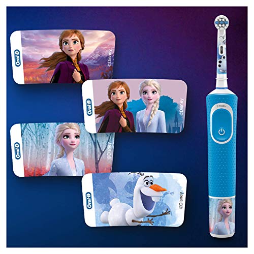 Oral-B Kids - Cepillo Eléctrico Recargable con Tecnología de Braun, 1 Mango de Frozen de Disney, Apto para Niños Mayores de 3 Años