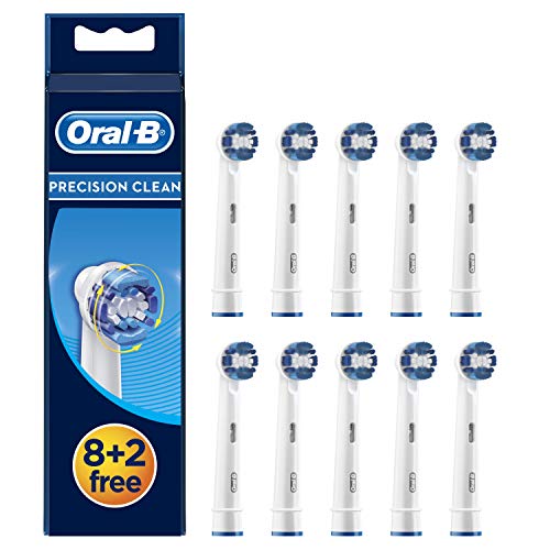 Oral-B Precision Clean Cabezales de Recambio, Tamaño del Buzón, Pack de 10 Unidades