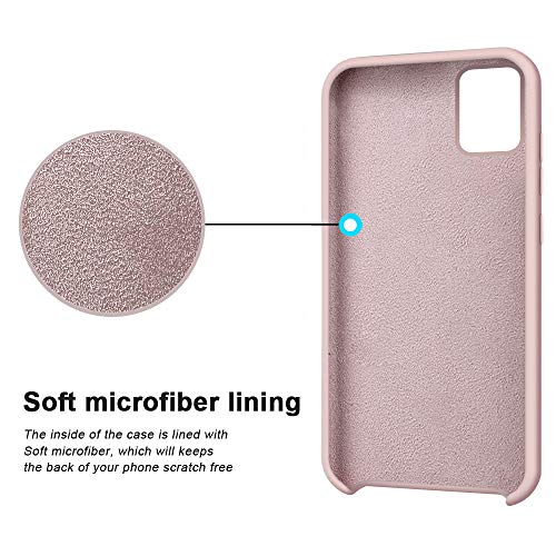 Oureidoo Funda para Samsung Galaxy A51, Funda para Silicona Líquida con [Tacto Agradable] [Protección contra Caídas] [Anti-Arañazos] para Samsung Galaxy A51 - Rosa Arena