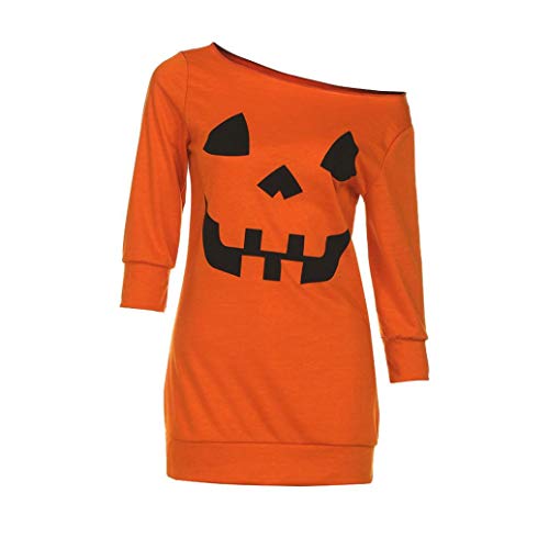 OverDose mujer Hombro FríO Calabaza Traje De Moda De Halloween Mujer Mejor Venta De Disfraces De Halloween