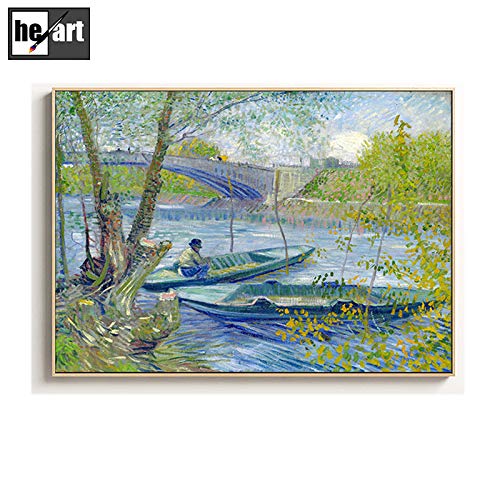 Paisaje bosquejo hermoso campo de flores paisaje imagen impresa en lienzo Van Gogh pinturas al óleo famoso arte de la decoración de la pared con ilustraciones de marco,G,40 * 60