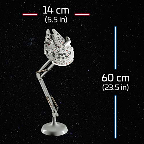 Paladone Millennium Falcon Posable Star Wars Novedad Luz de escritorio | Regalo para todas las edades, Gris