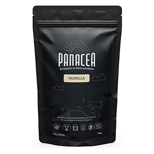 PALEOBULL Panacea Aislado de proteina Vainilla 750gr, Negro, Estándar