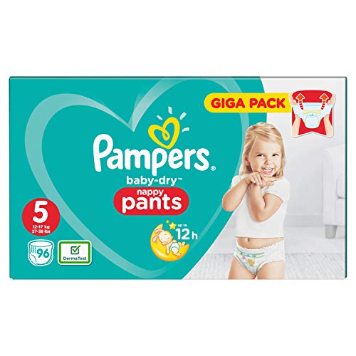 Pampers Baby-Dry 81681814 pañal desechable Niño/niña 5 96 pieza(s) - Pañales desechables (Niño/niña, Pant diaper, 12 kg, 17 kg, Multicolor, 12 h)