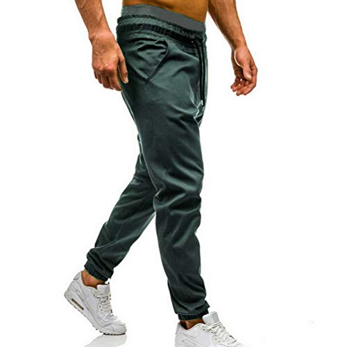 Pantalones de Entrenamiento de los Hombres Cintura elástica Deportes al Aire Libre Ocio Hip Hop Masculino Gimnasio Leggings Pantalones de Correr