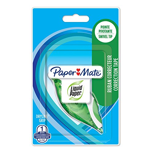 Paper Mate Liquid Paper DryLine Grip cinta correctora, verde