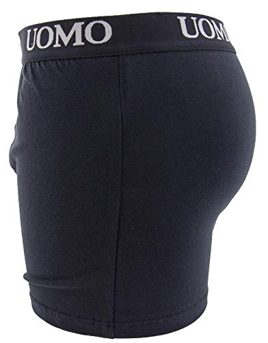 Paquete de 6 Piezas, Calzoncillos Hombre, Boxer Algodon, Ropa Interior Cómoda para Hombres, Multicolor, 2 Negros, 2 Azules, 2 Grises, Medium